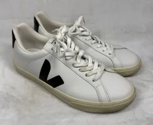 Veja Esplar Leather Sneakers Extra White Black Womens Size 7 EUR 38 Low‎ Top thumbnail 1