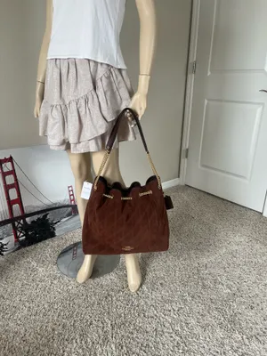 Coach Evelyn Large Shoulder Bag With Quilting thumbnail 8