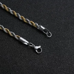 5mm Stainless Steel Twist Chain Bracelet thumbnail 4