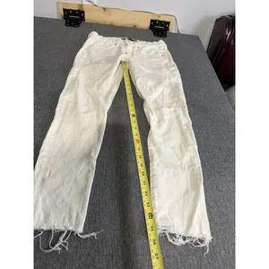 Veronica Beard Women's Brooke 8.5" Skinny Fray Raw Hem White Denim Jeans Sz 27 thumbnail 4