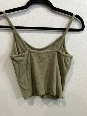 PAC Sun Army Green Crop Top thumbnail 3