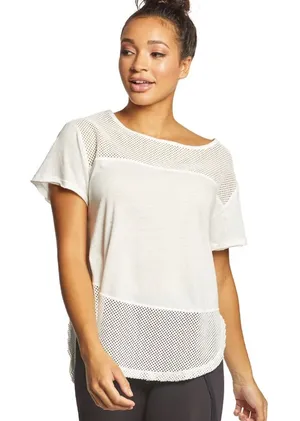 Free People Movement Performance Hourglass Tee in White thumbnail 1