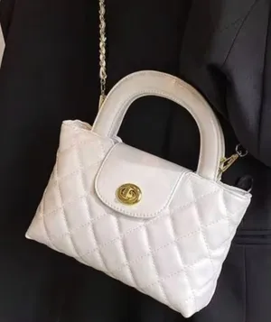 Winter White Quilted Crossbody Faux Leather Bag thumbnail 1