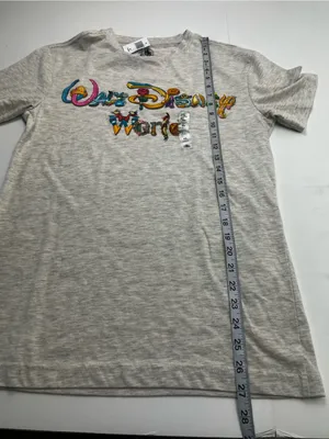 Walt Disney World Womens Grey Gray XS Short Sleeve Shirt Princess Letters NEW thumbnail 6