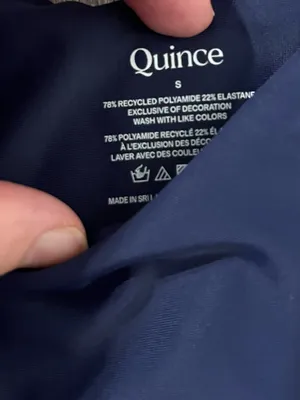 Quince Italian High-Leg Bikini Bottom Deep Navy Size S NWT! thumbnail 2