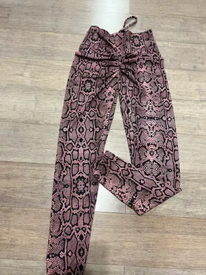 snakeskin print leggings Pink Size one size thumbnail 7