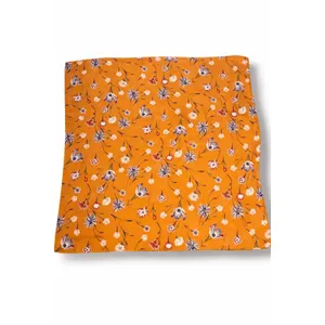 Rust‎ Floral Bandana Scarf Cottagecore Boho Square Neck Scarf Wrap Lightweight thumbnail 2