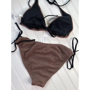NWT Cupshe Lot of 4 Bikinis Oceanside Charm & Pink Textured Halter Swimsuit Sz M thumbnail 7