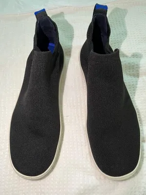 Women's Rothy's The Chelsea Knit Pull On Black Boots Size 10 thumbnail 1