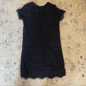 Lulu's Take Me to Brunch Navy Blue Lace Shift Dress Size Extra Small thumbnail 4