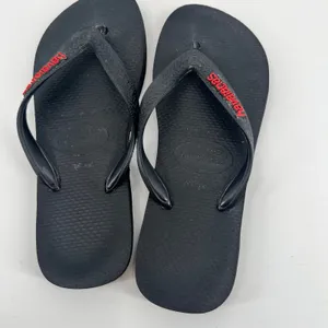 Havaianas black slip on thong flip flop sandals basic neutral every day unisex thumbnail 4