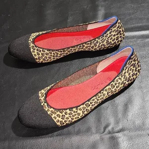 Rothy's Womens Little Cat Square Toe Leopard Print Flats Shoes‎ 10.5 thumbnail 3