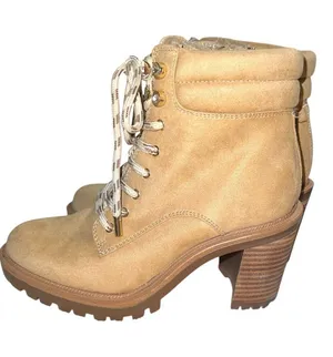Jlo Women's Tan Lace-Up Ankle Booties — Casual Outdoor Style thumbnail 1