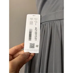 Azazie Leah style steel gray bridesmaid made of honor dress maxi with pockets se thumbnail 6
