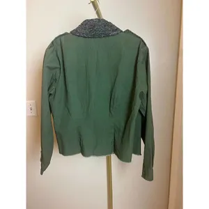 Anthropologie Twelve by ontwelfth Green Jacket with Fuzzy Collar Sz. M thumbnail 5