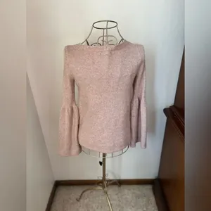 American Eagle Criss Cross Lace Up V Neck Sweater Pink Size M thumbnail 11