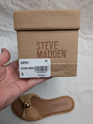 Steve Madden Women's Dipsy Raffia Slide Open Toe Sandals Size 6 thumbnail 6