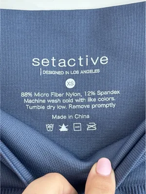 SET Active Sculptflex Seamless High Rise Leggings Blue XS Athleisure Yoga thumbnail 4