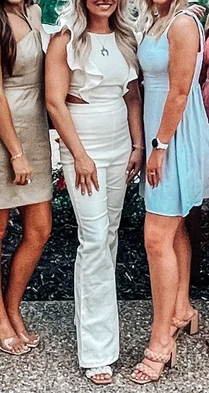 White Flare Jumpsuit thumbnail 3