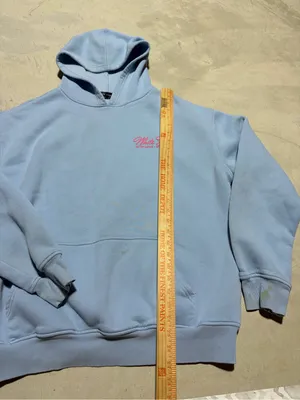 White fox Light Blue Hooded Sweatshirt pink with love martini era 8.5 L/XL thumbnail 3