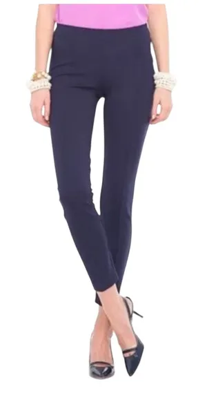 Lilly Pulitzer Size-S Women's Pants Ponte Travel Midnight Navy Pull On thumbnail 1