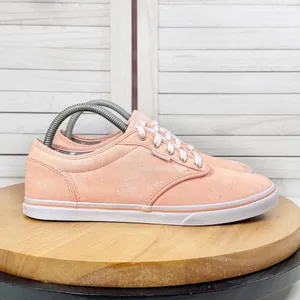 Vans Authentic Marled Peach Lace‎ Up Sneakers Shoes Peach Orange White 8.5 thumbnail 2