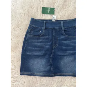 Halara Flex High Waisted Mini Washed Denim Casual Skirt Bright Blue Denim XS thumbnail 3