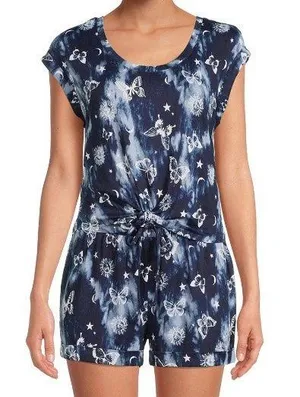 No Boundaries Butterfly Print Active Shorts Set thumbnail 1