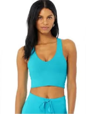 Alo Yoga Women’s Bright Aqua Low-Impact Bra Tank Top thumbnail 4