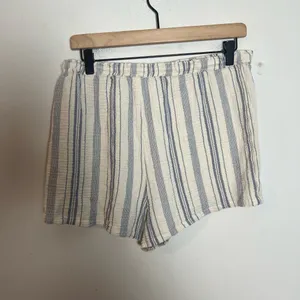 FAHERTY- Dune Cotton Gauze Drawstring Short Aqua Sea Stripe Size S thumbnail 4