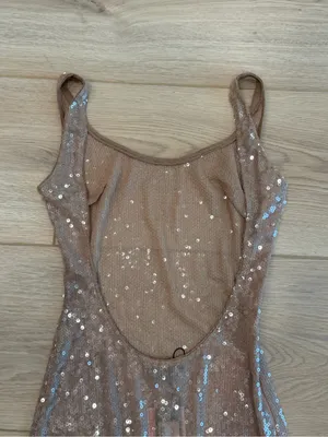 Pretty Little Thing KHAKI SEQUIN SHEER BOAT NECK MAXI DRESS thumbnail 6
