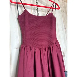 NWT Lulus Tandria Burgundy Smocked Sleeveless Midi Dress Gala Banquet Size M thumbnail 4