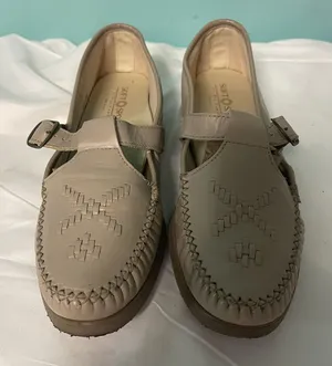 Soft Spots Bonnie Lite Taupe Leather Loafers Shoes, Comfort‎ Shoes Sz 8.5 S-381 thumbnail 1