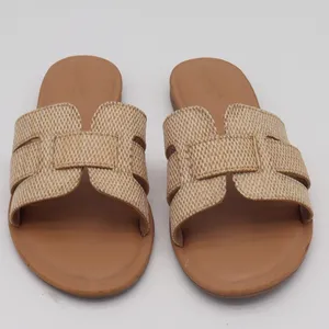 Universal Thread Sandals Womens 9.5 Slide Tan Woven H-Band Flat Casual Excellent thumbnail 3