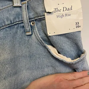 Abercrombie & Fitch Curve Love Crossover Dad High Rise Straight Leg Jeans Sz 16 thumbnail 7