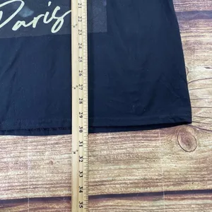 Missguided L’amour Paris Long Sleeve T-Shirt Black Graphic Print Oversized Sz M thumbnail 7