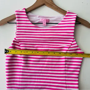 Whiting Hotty Pink Ottoman Stripe Cut Out Jersey Shift Dress XS thumbnail 5