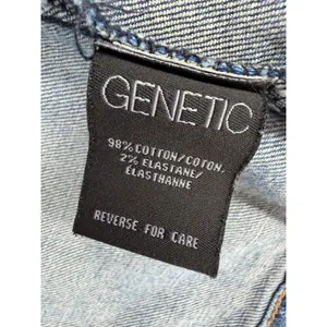 Genetic Denim Jacket‎ Slim Fit Trucker Size Small Blue Cotton Indie Streetwear thumbnail 4