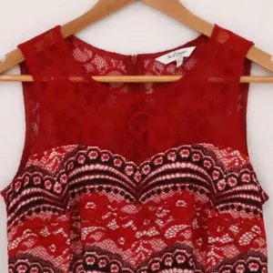 Jus d'Orange Paris Lace Sheath Dress Womens Size XS‎ Red Cocktail Wedding Guest thumbnail 2