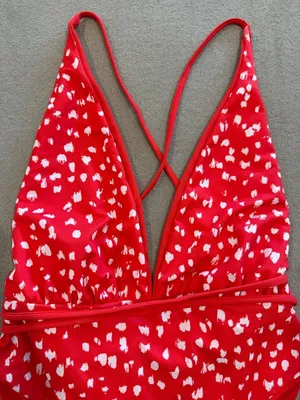 Maaji Reversible Safari One Piece Swimsuit Medium Red Resortwear Summer Vacation thumbnail 4