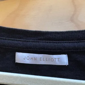 John Elliott Black Cotton Crew Neck Knit Short Sleeve Boxy Cropped Tee T-shirt thumbnail 5