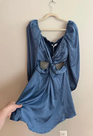ASTR The Label Anamaria Mini Dress Blue thumbnail 7