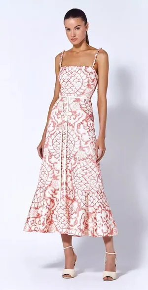 Alexis Pink Nolana Midi Dress thumbnail 1