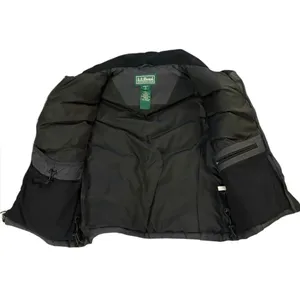 LL Bean Vintage Goose Down Puffer Vest Womens Size Small Petite Black Zip Up thumbnail 3