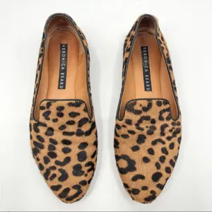 Veronica Beard Griffin Flat Loafers in Leopard Size 36.5 Leather Cowhide thumbnail 1