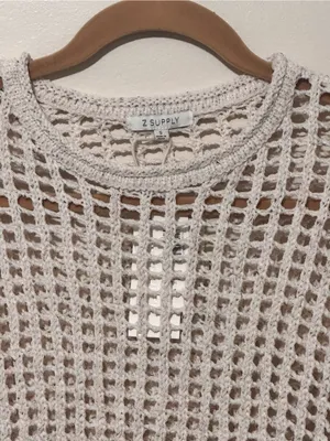 Z SUPPLY Felix Sweater S 20” p2p Cream $88 Retail NWT thumbnail 5