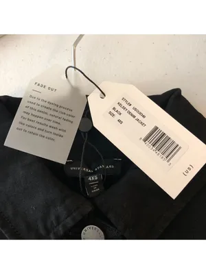 Universal Standard Kelsey Denim Jacket Cropped Black 4XS US 00-0 thumbnail 3