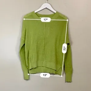 Sweet Romeo Women’s Waffle Knit Lightweight Pullover Sweater Green Size XS NWT thumbnail 8