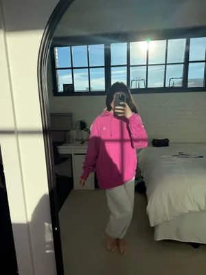 Champion Hoodie Pink Reverse Weave Sweatshirt thumbnail 2