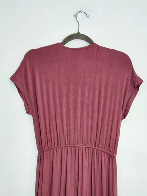 Lulus Pink Short Sleeve Boho Maxi Dress Size Small NWT Casual Wedding Guest thumbnail 6